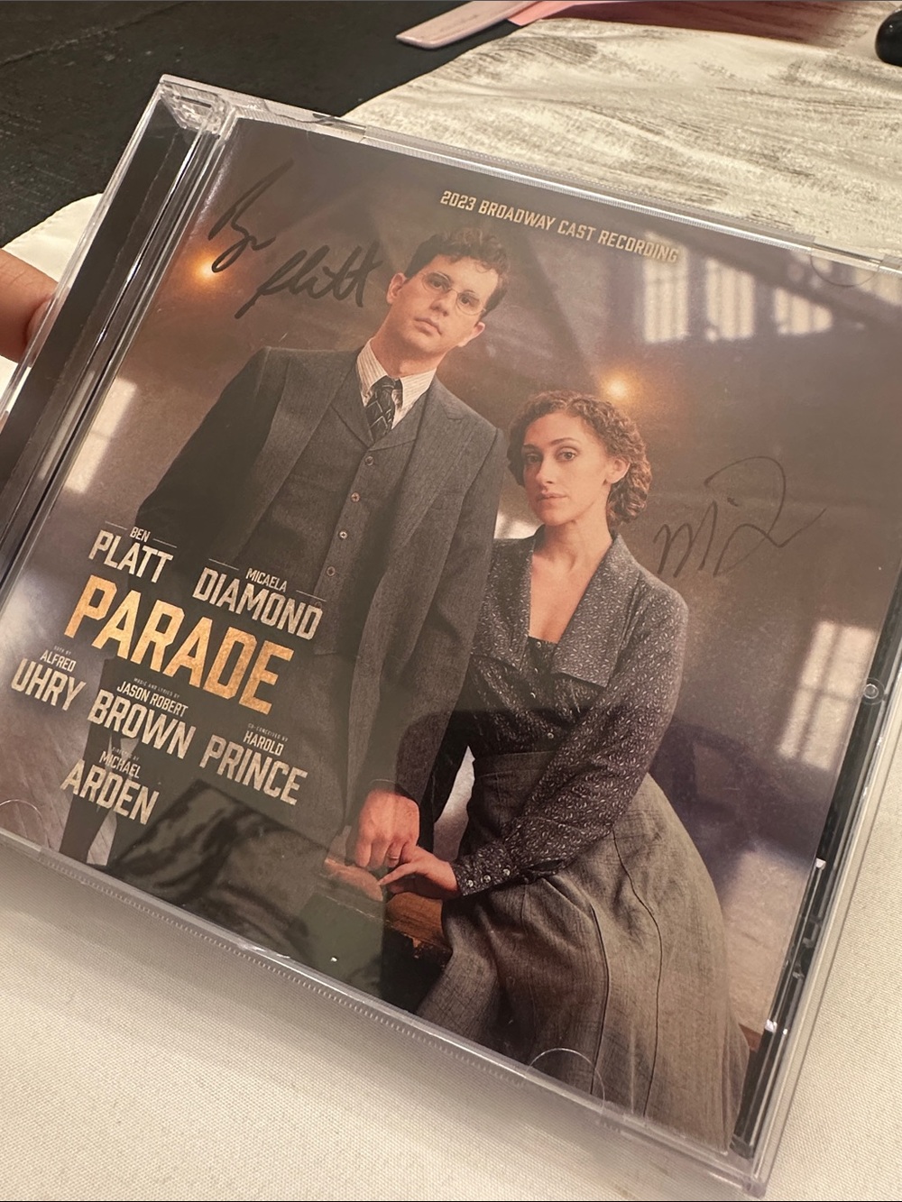 PARADE Broadway Cast Recording CD — Signed Cast Photo Cover Ben Platt